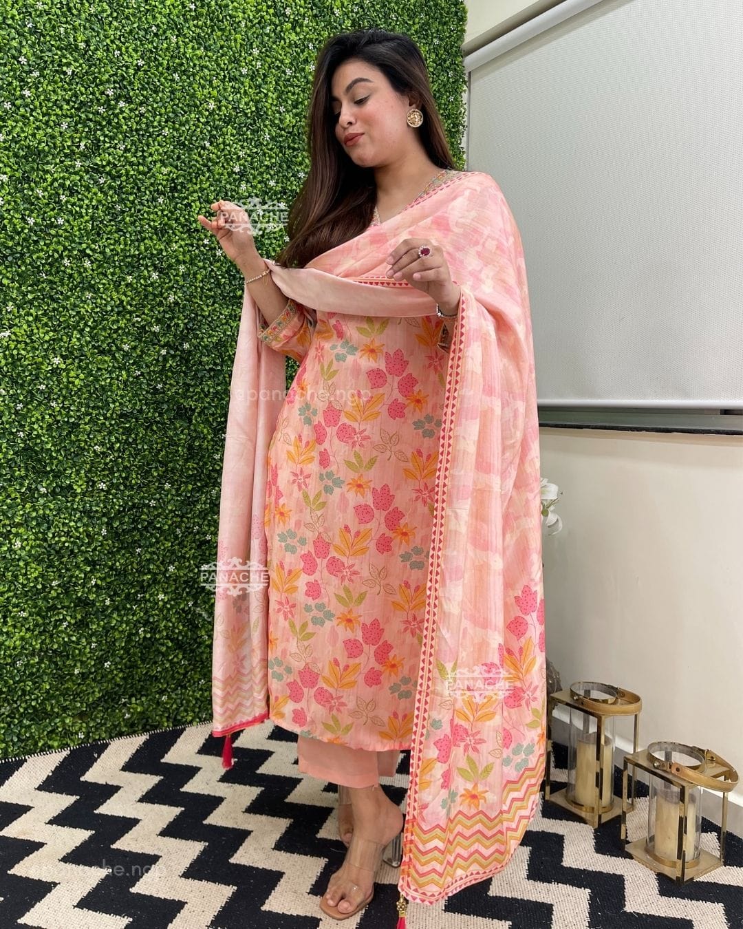 Kf Vi Gajal Natural Crepe Printed Kurti With Bottom Dupatta Wholesale Price In Surat